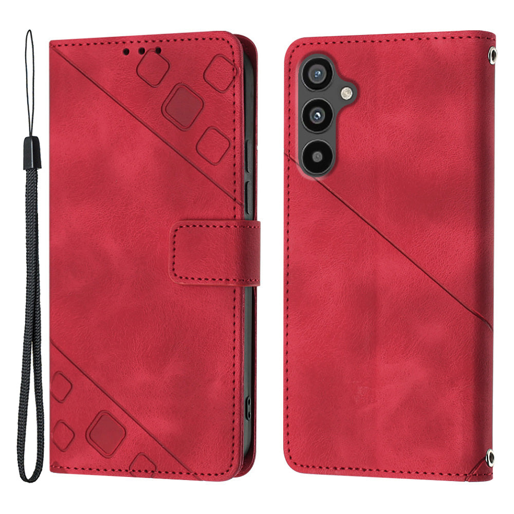 PT005 Skin-friendly Phone Case For Samsung Galaxy A34 5G YB Imprinting Series-6 Imprinted Flip Leather Cover Stand Wallet PT005 Skin-friendly Phone Case For Samsung Galaxy A34 5G YB Imprinting Series-6 Imprinted Flip Leather Cover Stand Wallet